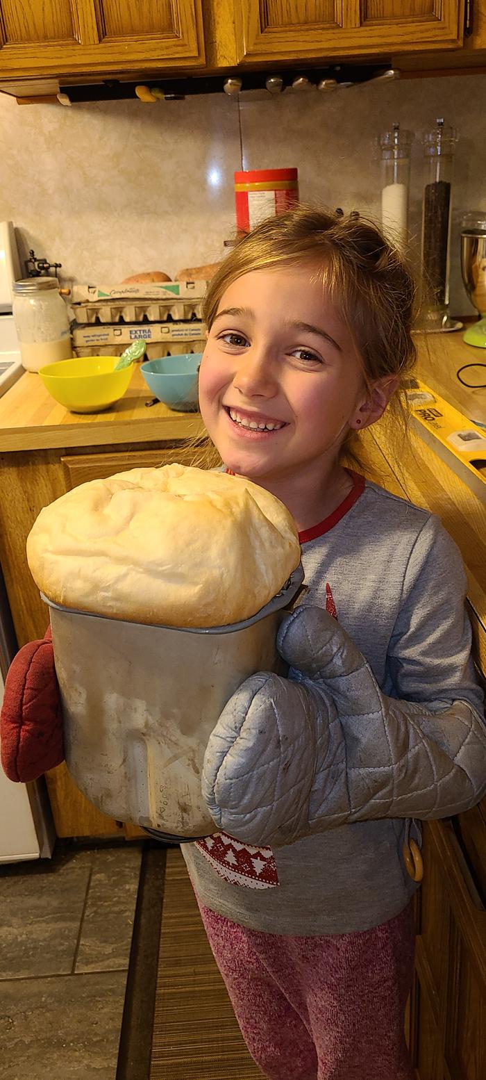 fresh baked loaf from a bread machine