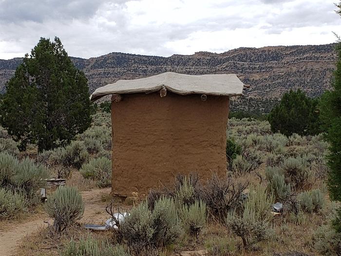 Cob handbuilt privy or outhouse in Utah
