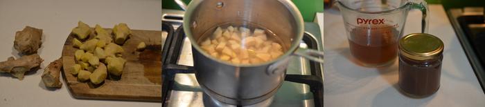 Creating the ginger decoction