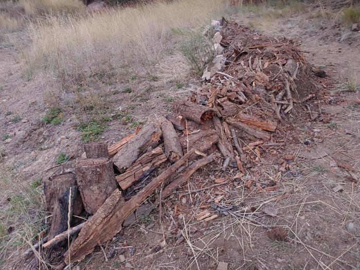 Tricky to get the thick logs to fit