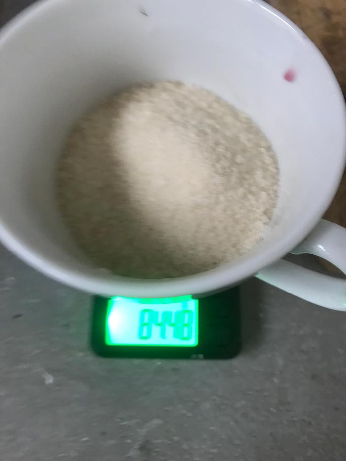 Pectin-sugar weighed.
