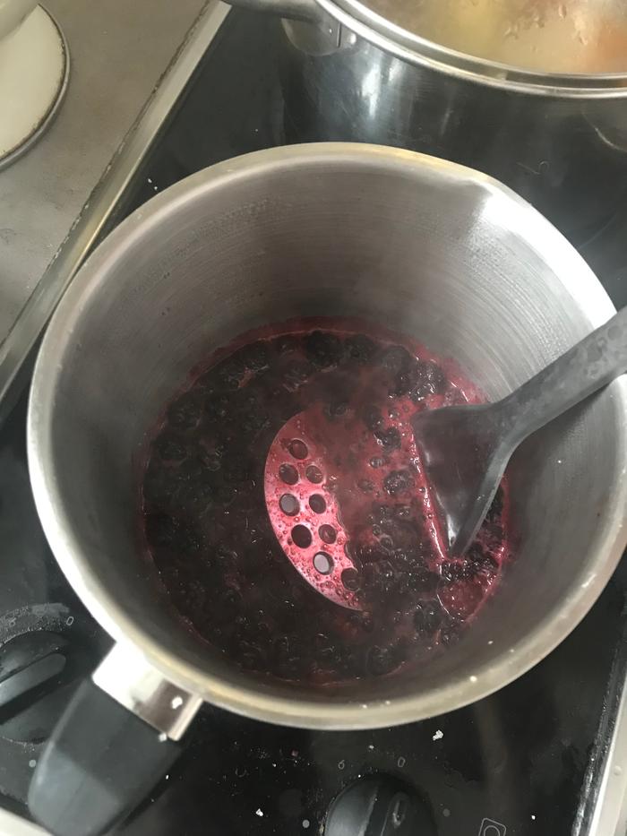 Ingredients boiled and mashed.