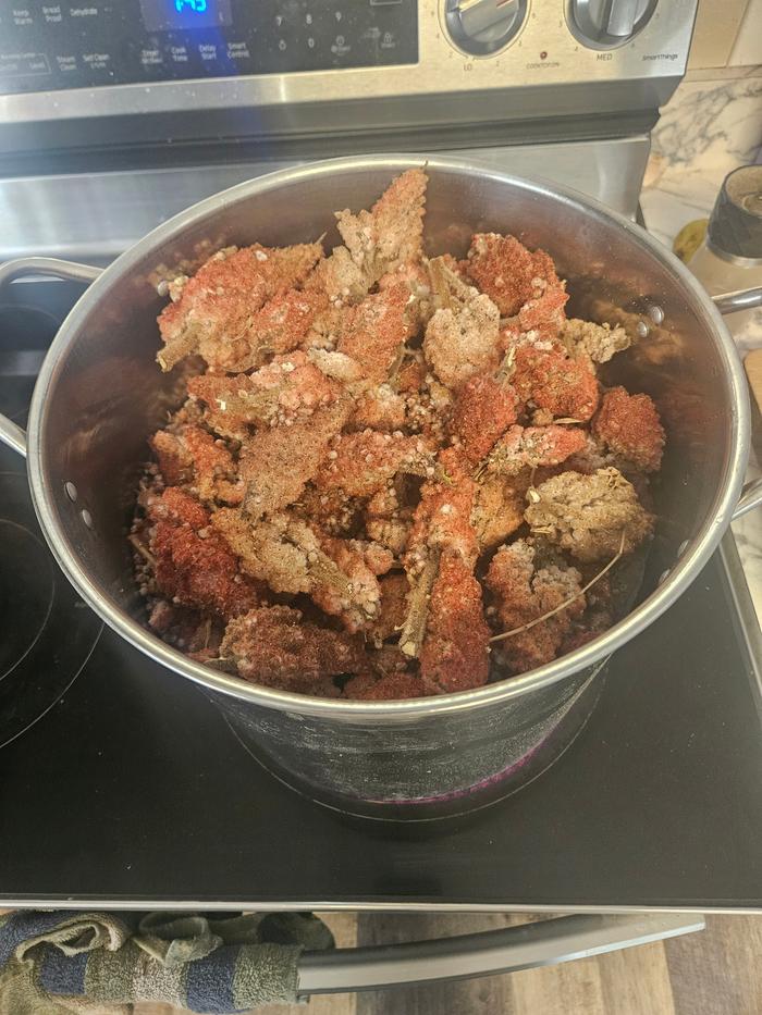 Sumac in the dye pot
