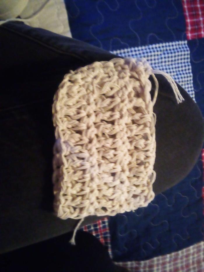 crochet slippers in progress