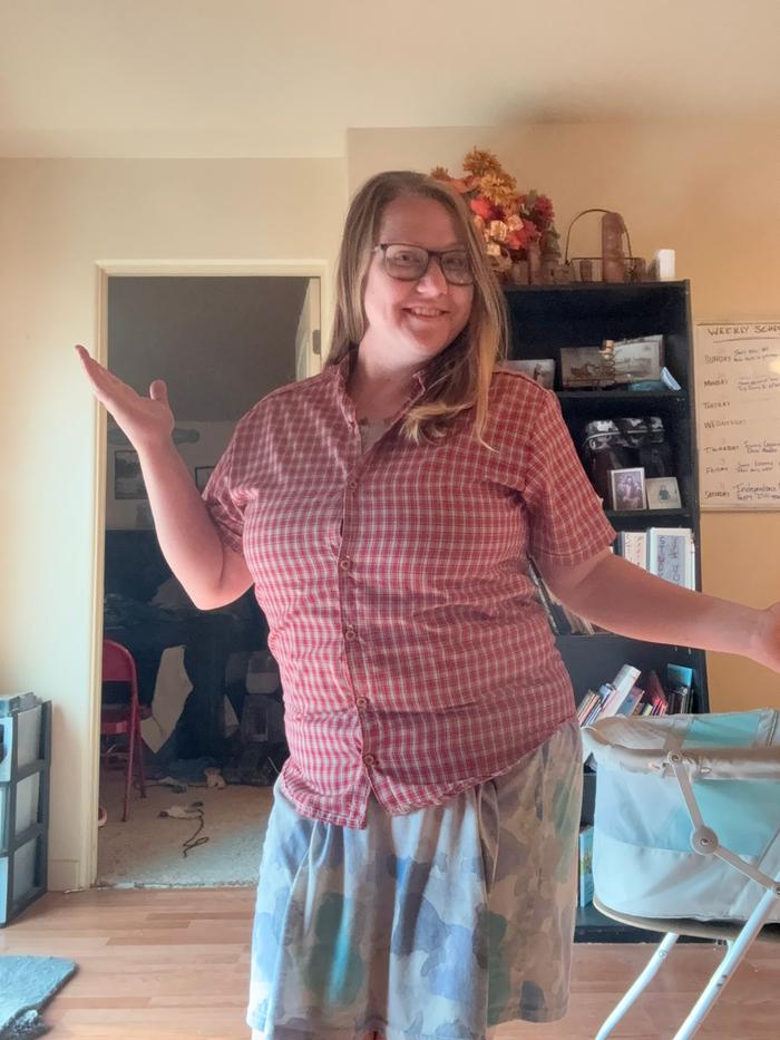 Turned out a smidge tight, but I don’t normally button my shirts anyway :)