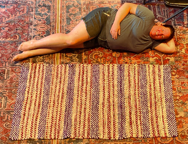 rug #3: three sections sewn together with me (71")
