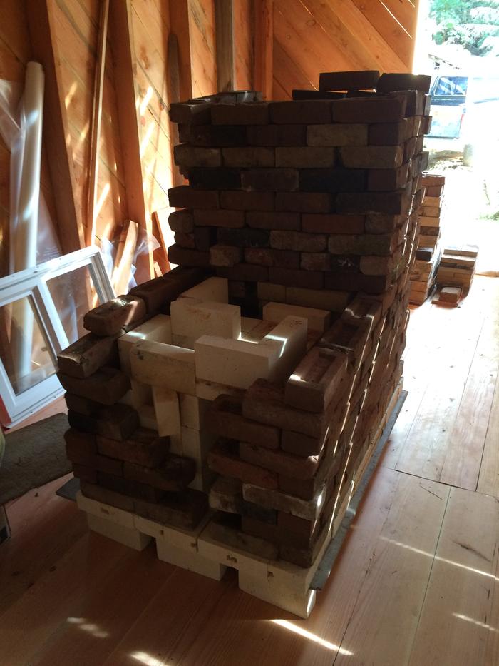 dry stacked bricks