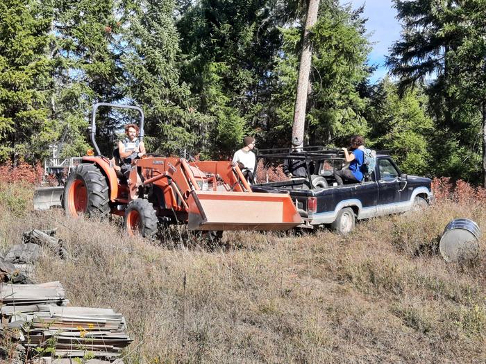 "Tractor-Man" Grey and team Harvesting Pea Gravel