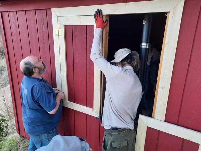 Red Cabin Window Install