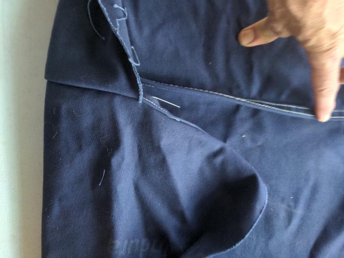 Botched seam