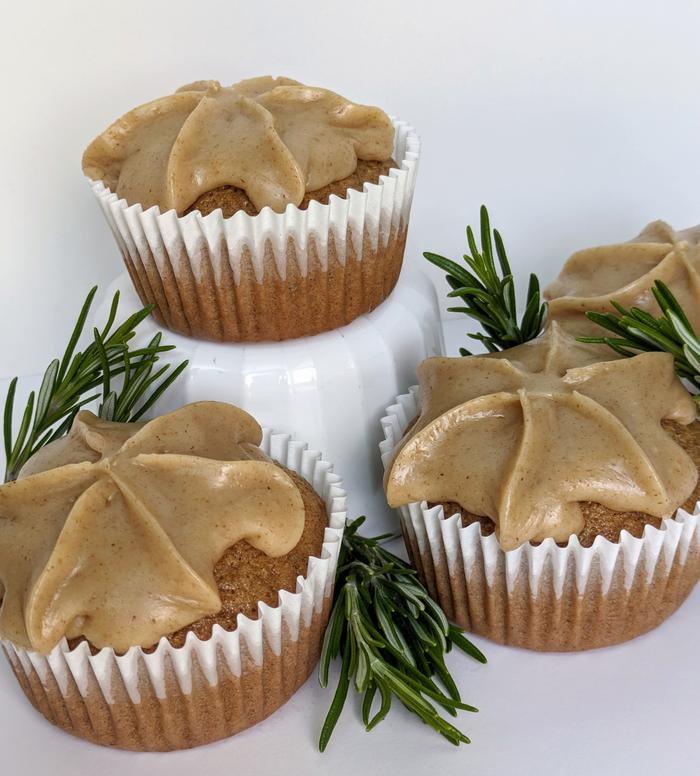 Rosemary Walnut Cupcakes