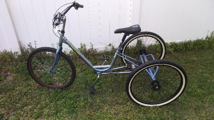 Trike reassembled, ready for a motor