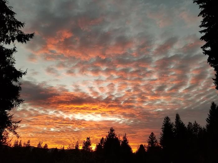 Early winter sunset in Montana