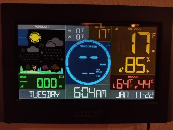 Morning temperatures