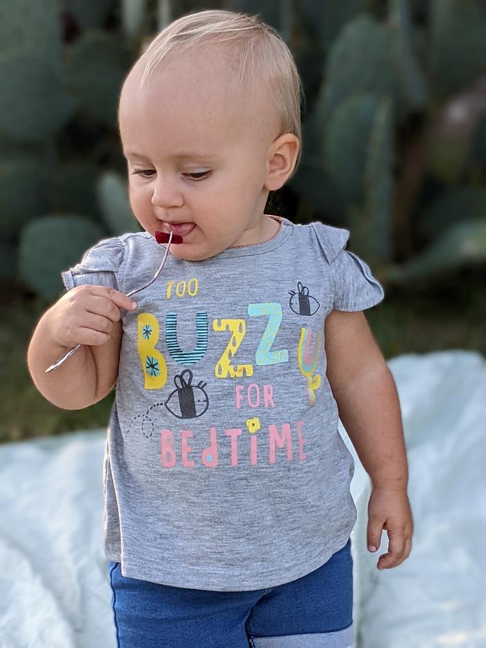 Roo licked the fruit before trying a bite