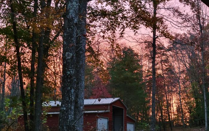 Barn at sunrise