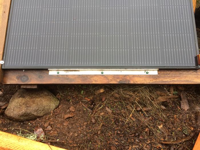 Aluminum bracket to support the panels.