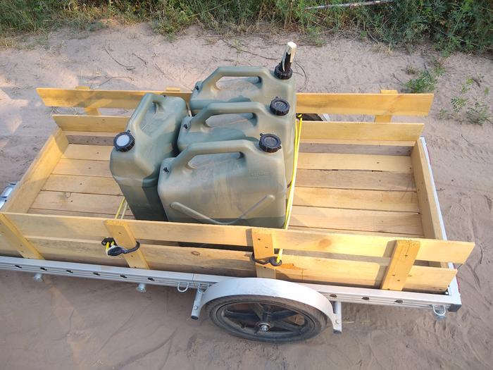 200lbs of water in the wacky waving arm flailing inflatable bike cart