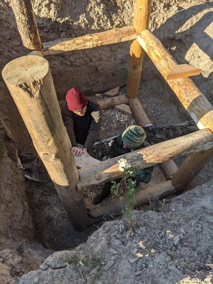 back to the pumphouse project, installing the angle braces for extra, extra rigidity. 