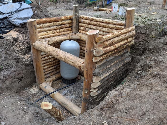 another day, another bucket of mud and stack of timber wacked in