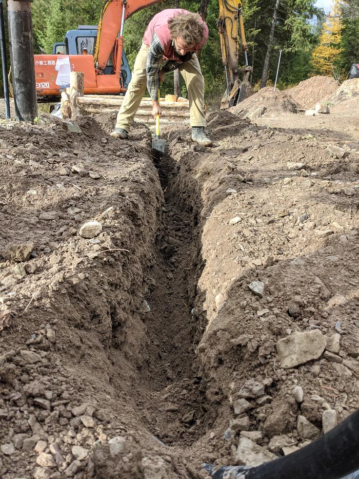 ditches - we still dig em by hand just to know we can. 