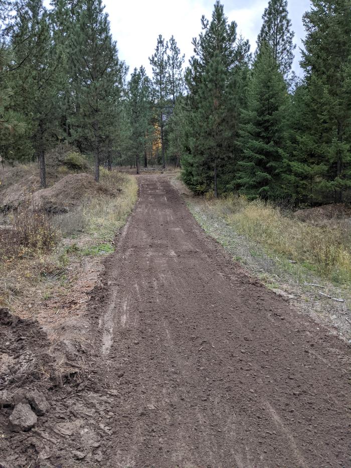 This section of road is full of rocks that end up getting unearthed by the box blade and making it seem worse sometimes. I hope to use the rear blade to kick them all off to the side of the road while I'm shaping for the finishing run. 