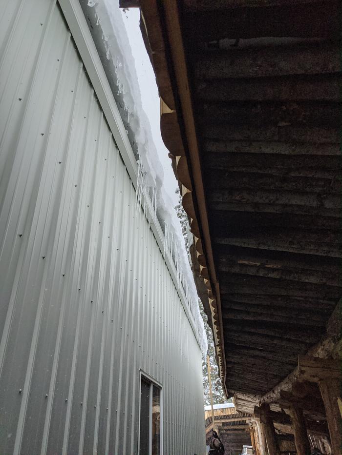 the alley between the shop and berm shed has final destination vibes