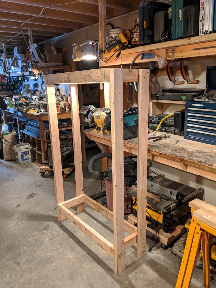 Daniels wood rack put together for Bartel's bunk house. Nice!