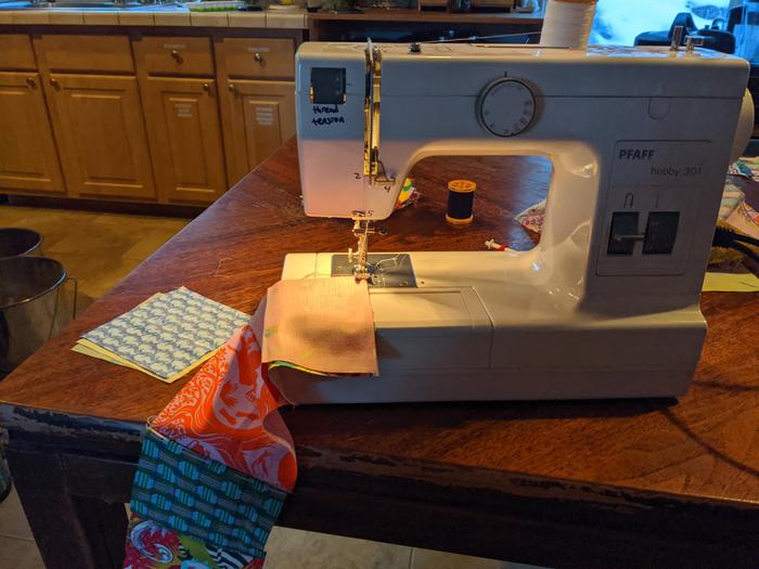 time to take a jab at the sewing. 