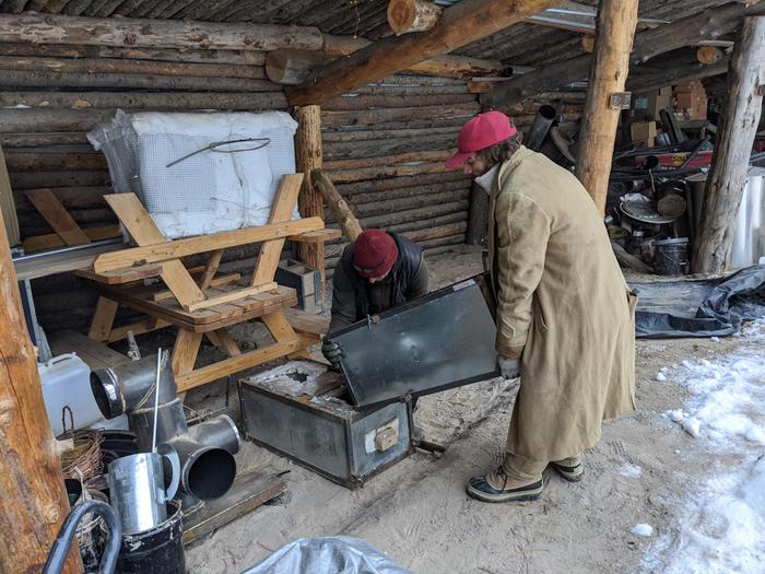 With the sawmill ripping again we're optimizing our storage arrangements for optimal access and efficiency. S n G move the forge.