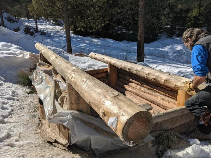 the less integral of the saddle joints are done at the top, where the roof will move to get access inside. 