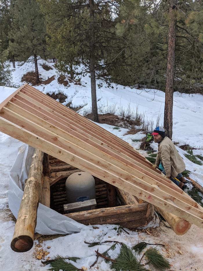 This roof is going to get heavy once the 3/8 shingles are attatched, so I'm rounding every option towards more leverage. 