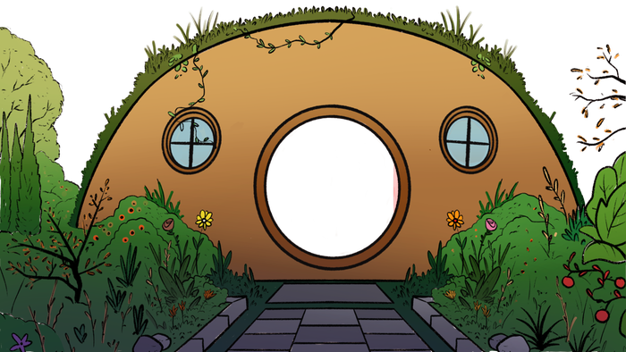 Underground Home with transparent BG