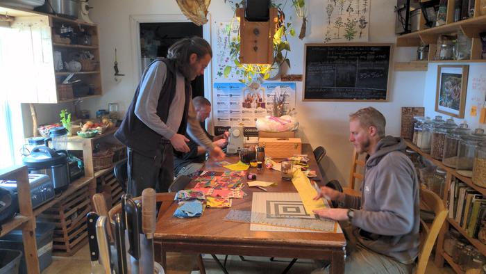 Everyone working on parts of the quit