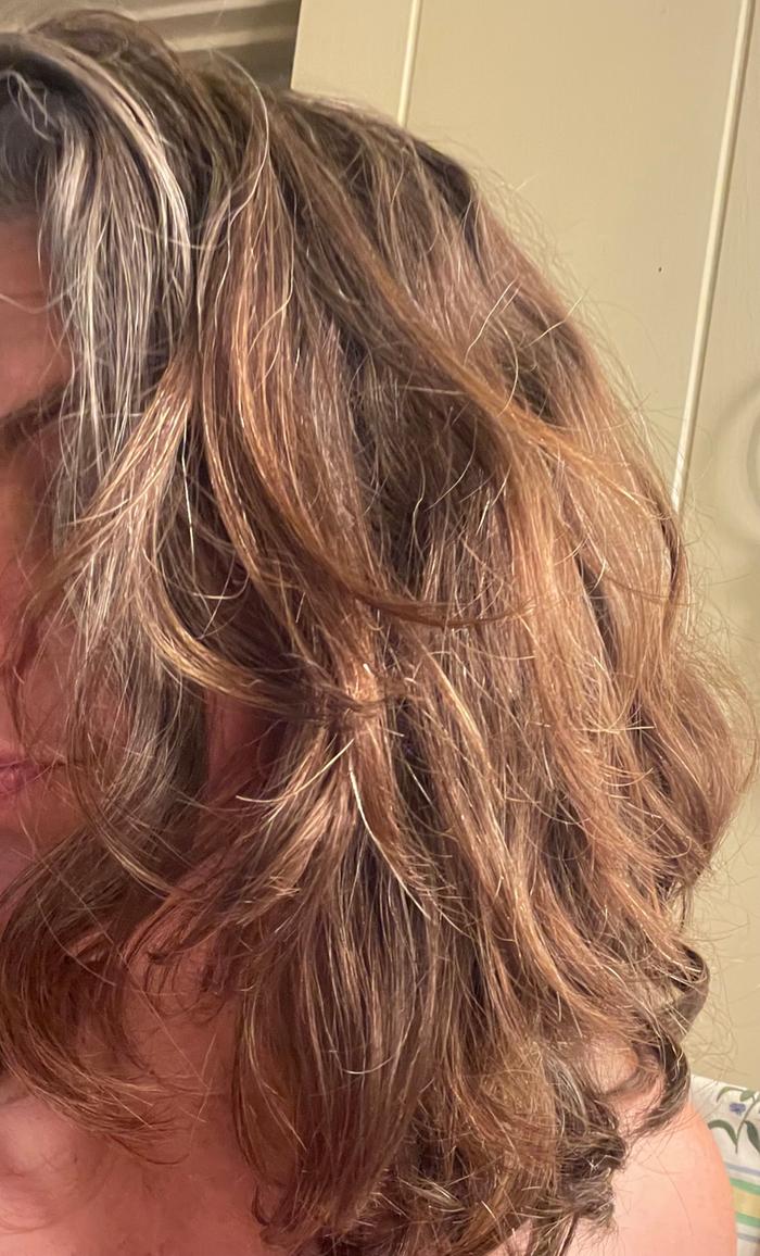 Without flaxseed gel after brushing 