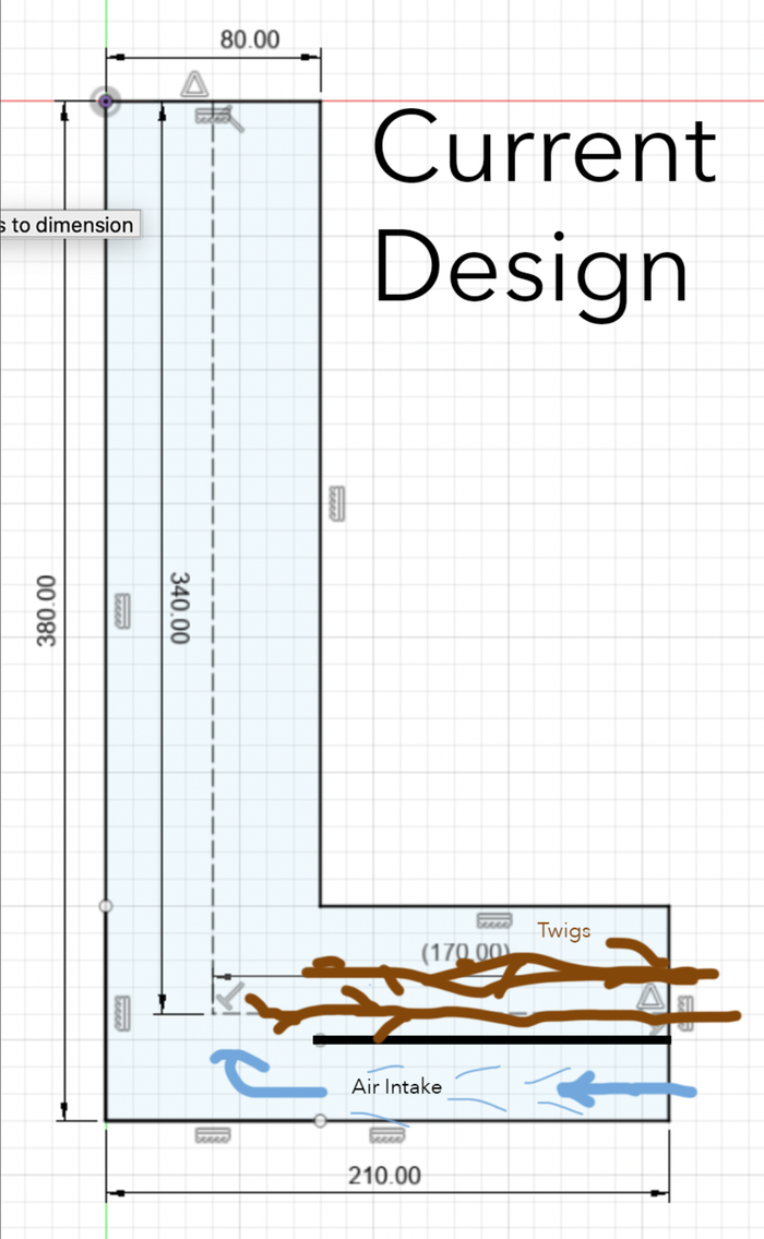 Current design has an extra, separated air inlet... is this too much=