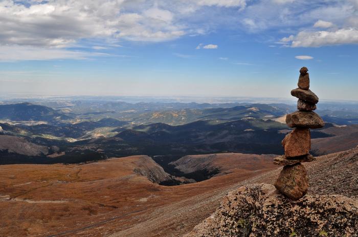 Rock stack I made at about 14,000 Ft. ASL ... Colorado