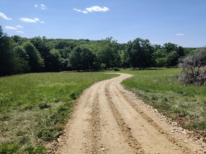 gravel driveway that has been graded