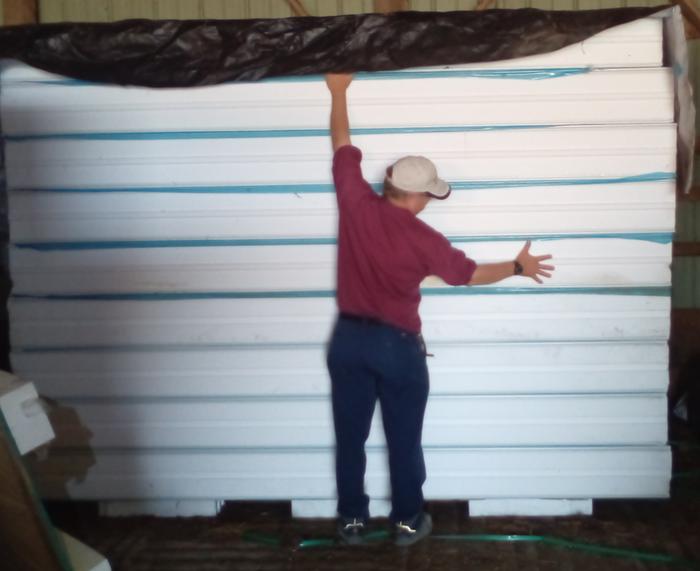 insulated panels in storage