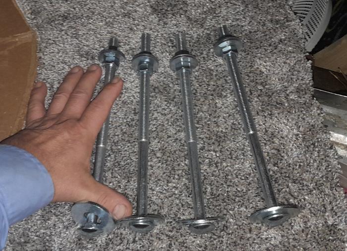 4 12inch lag bolts