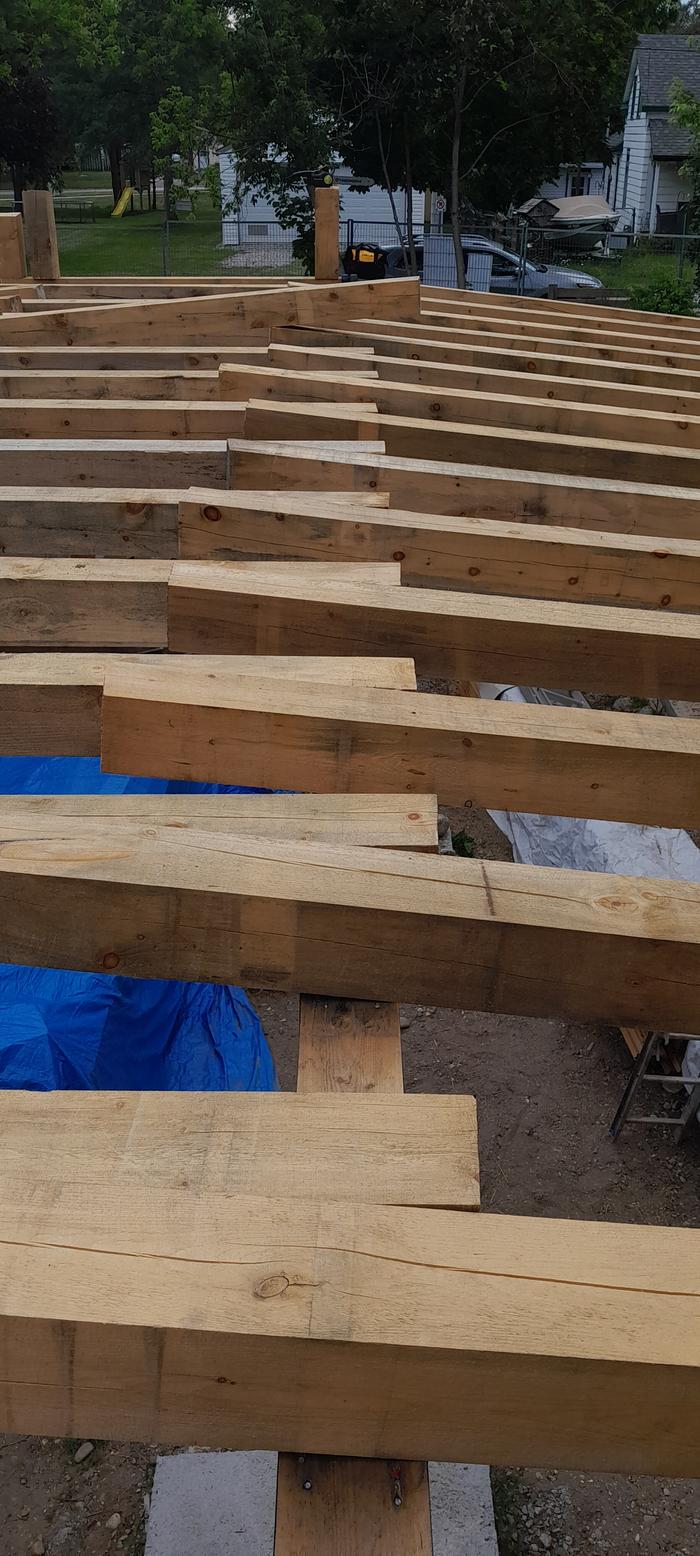 beams needing trimming