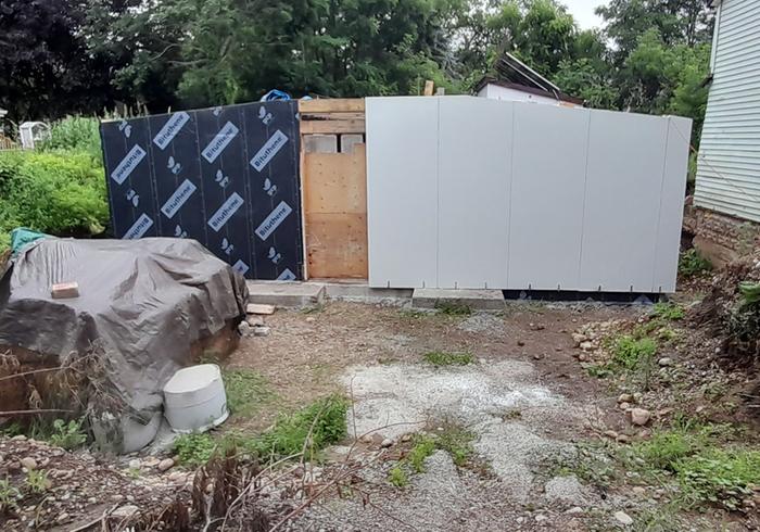 insulted sip panels on front wall