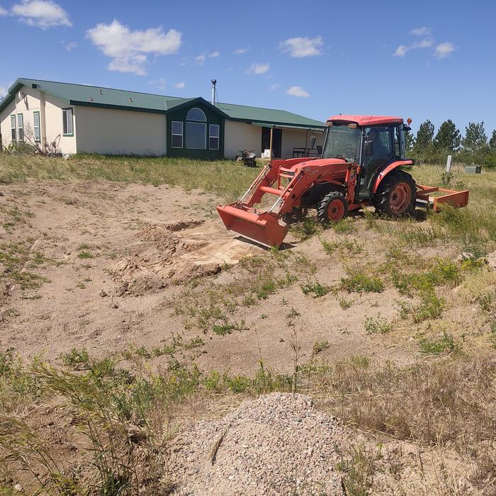 Husband digging 