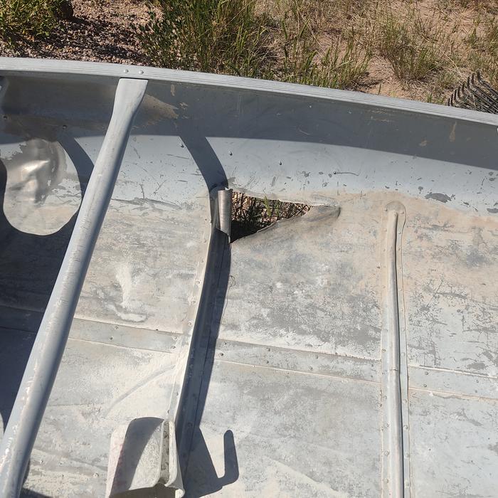 Hole in canoe 