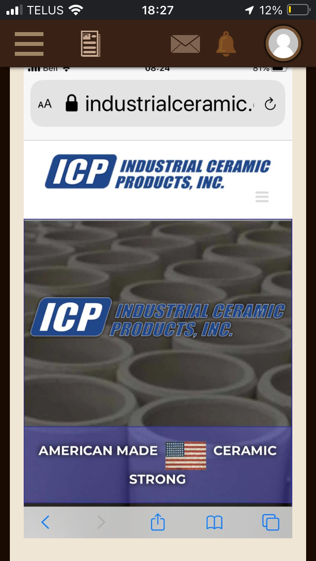 Ceramic tubs for industrial use