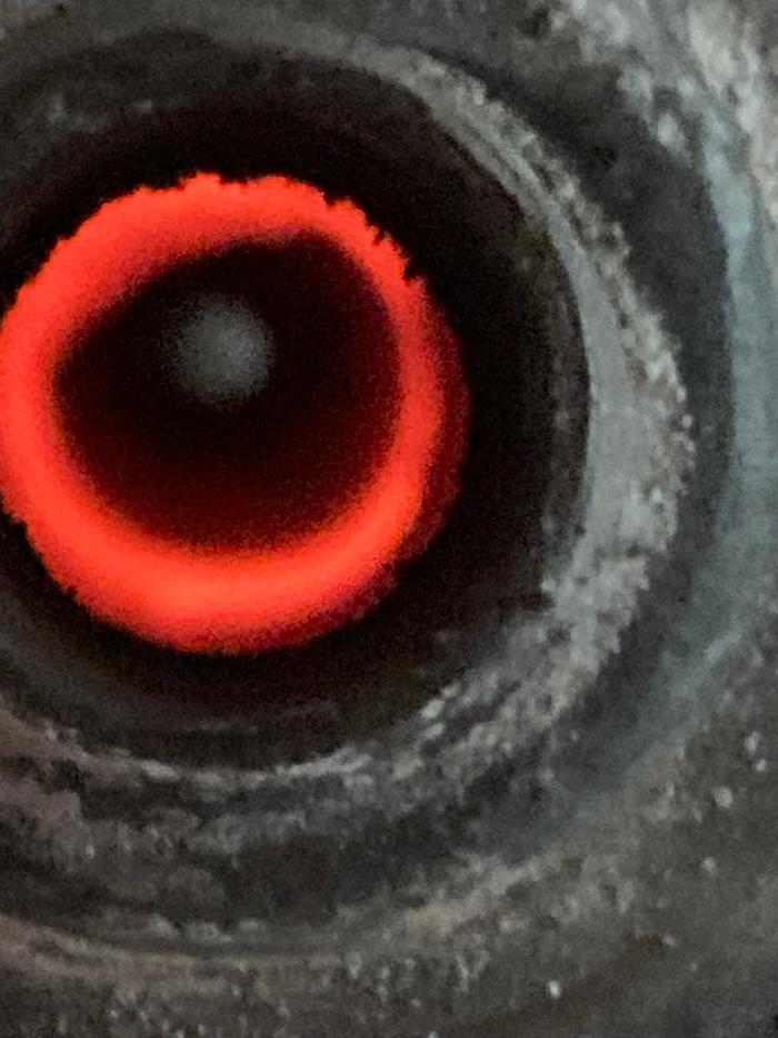 Ceramic tube at 90* to riser