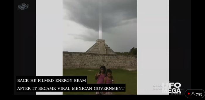 Energy Beam from a pyramid