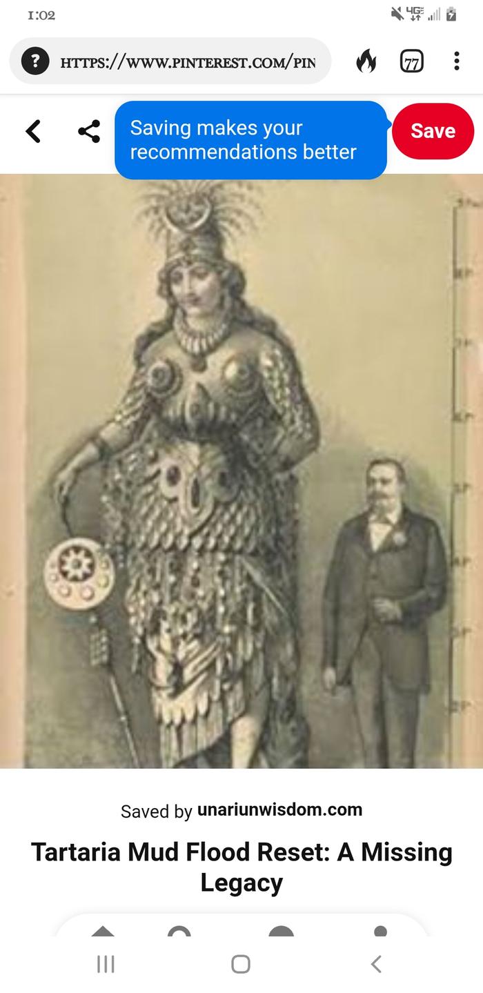 Hibernian/Atlantean Lady compared to modern man.