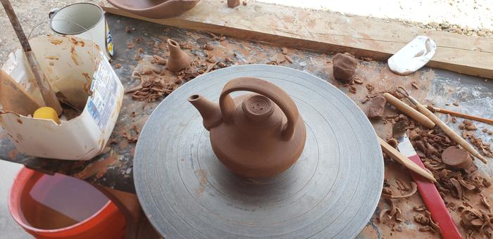 Teapot can go in the cottage!