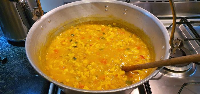 Piccalilli cooking